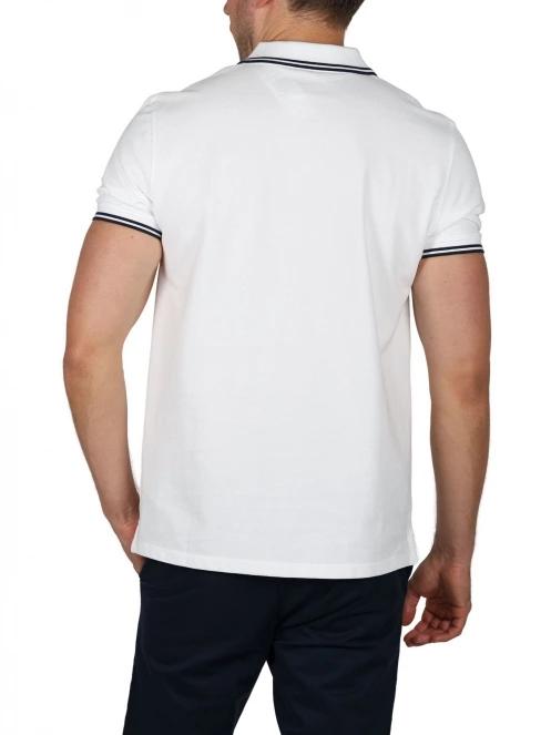 tricou cu guler pt. barbati Timberland Tipped Pique Polo alb 4
