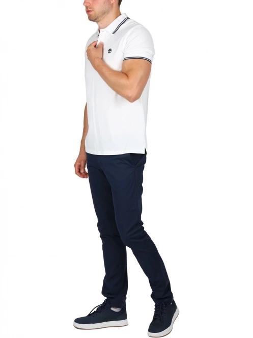 tricou cu guler pt. barbati Timberland Tipped Pique Polo alb 5
