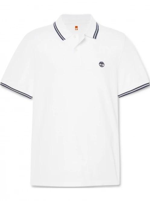 tricou cu guler pt. barbati Timberland Tipped Pique Polo alb 6