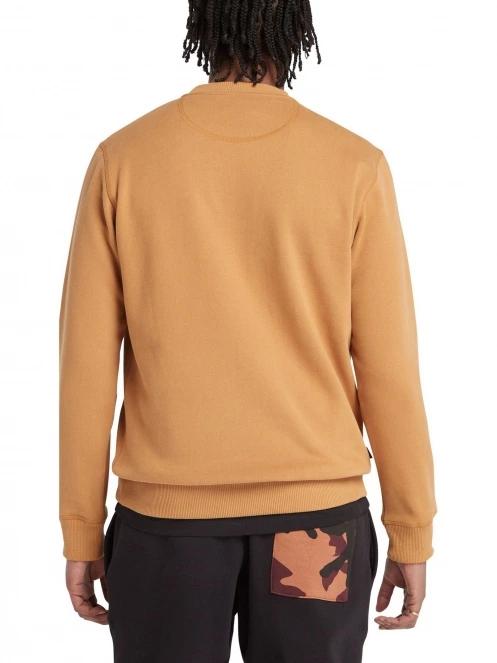 pulover pt. barbati Timberland Embroidery Logo Brush Back Crew Neck maro 3