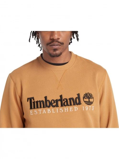 pulover pt. barbati Timberland Embroidery Logo Brush Back Crew Neck maro 6