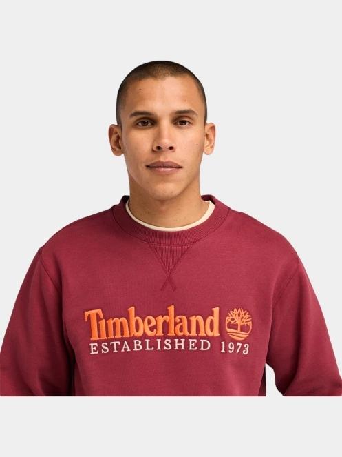 pulover pt. barbati Timberland Embroidery Logo Crew Neck rosu 5