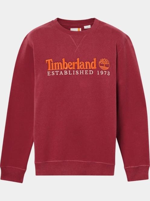 pulover pt. barbati Timberland Embroidery Logo Crew Neck rosu 6