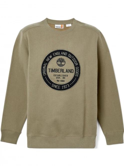pulover pt. barbati Timberland Ls Elevated Brand Carrier Crew Sweatshir verde 6