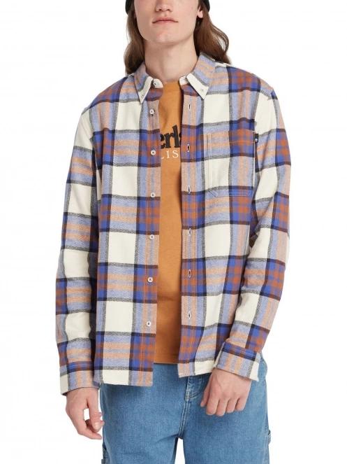 camasa cu maneci lungi pt. barbati Timberland Ls Heavy Flannel Plaid Shirt Regular albastru 4