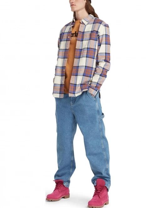 camasa cu maneci lungi pt. barbati Timberland Ls Heavy Flannel Plaid Shirt Regular albastru 5