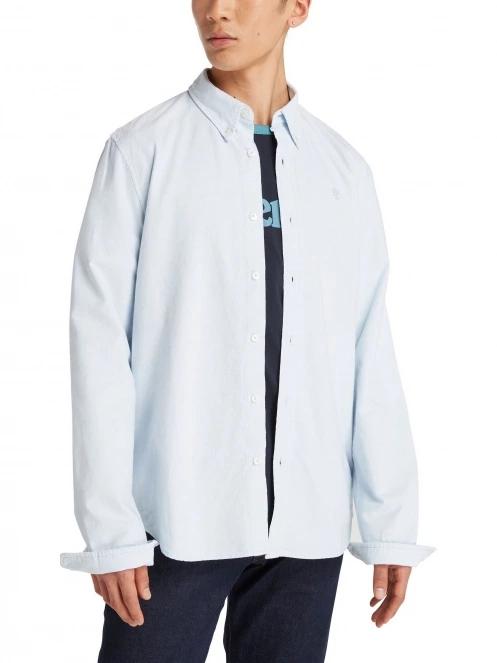 camasa cu maneci lungi pt. barbati Timberland Oxford Shirt albastru deschis 4