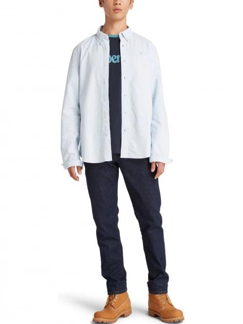camasa cu maneci lungi pt. barbati Timberland Oxford Shirt albastru deschis 5