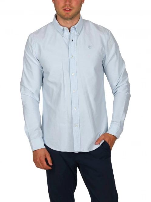 camasa cu maneci lungi pt. barbati Timberland Oxford Shirt albastru deschis 2