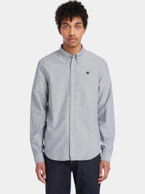 camasa cu maneci lungi pt. barbati Timberland Oxford Shirt albastru inchis 2
