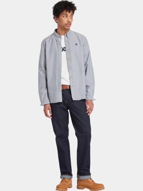 camasa cu maneci lungi pt. barbati Timberland Oxford Shirt albastru inchis 4