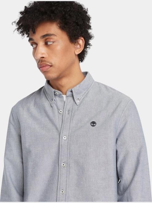 camasa cu maneci lungi pt. barbati Timberland Oxford Shirt albastru inchis 5