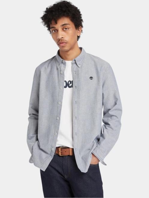 camasa cu maneci lungi pt. barbati Timberland Oxford Shirt albastru inchis 6