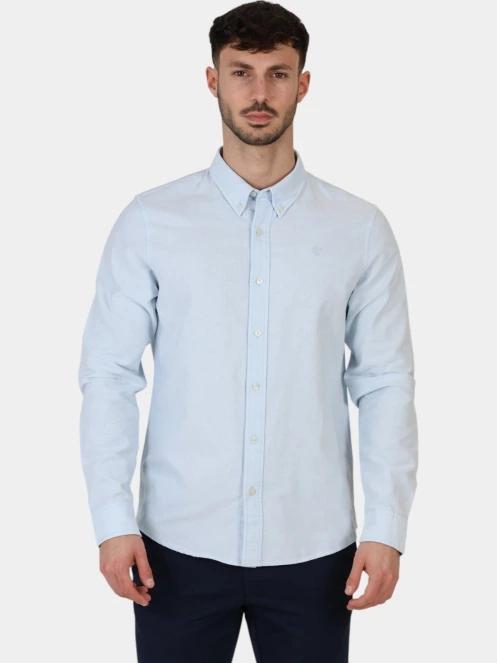 camasa cu maneci lungi pt. barbati Timberland Oxford Shirt albastru deschis 2