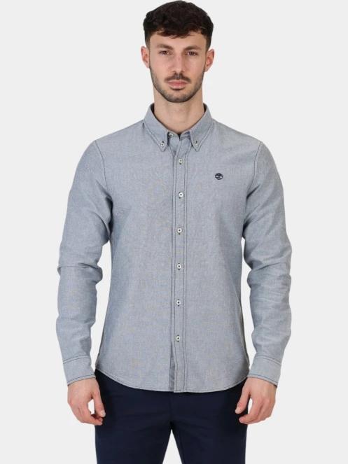 camasa cu maneci lungi pt. barbati Timberland Oxford Shirt albastru inchis 2