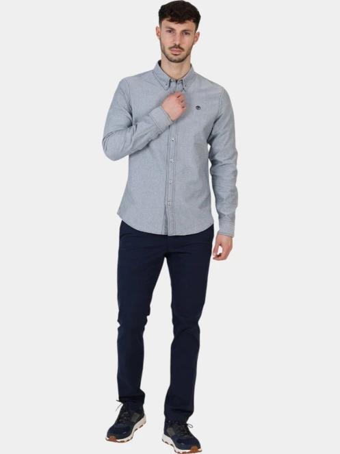 camasa cu maneci lungi pt. barbati Timberland Oxford Shirt albastru inchis 6
