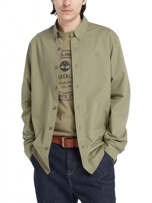 camasa cu maneci lungi pt. barbati Timberland Stretch Poplin Shirt verde 4