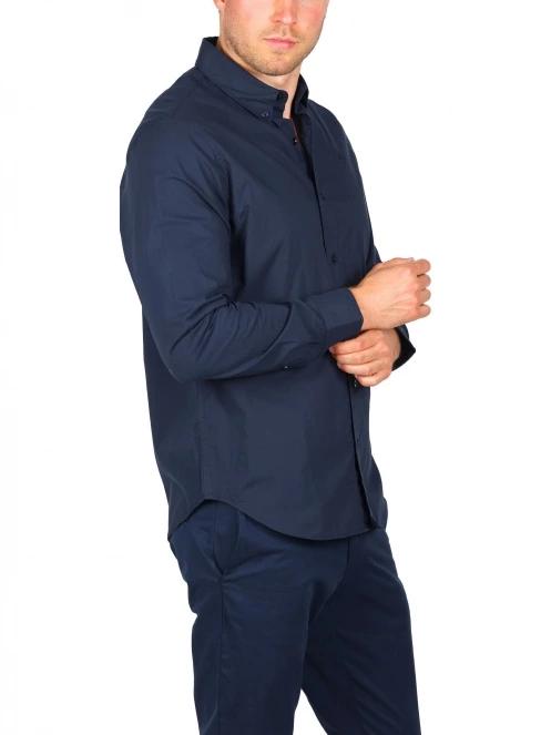 camasa cu maneci lungi pt. barbati Timberland Stretch Poplin Shirt albastru inchis 3
