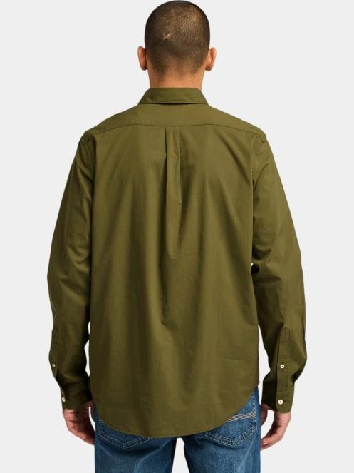 camasa cu maneci lungi pt. barbati Timberland Stretch Poplin Shirt oliv 3