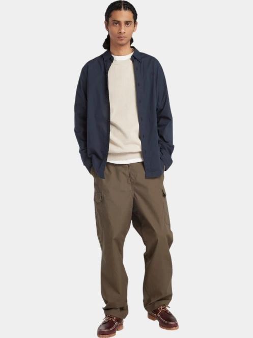 camasa cu maneci lungi pt. barbati Timberland Stretch Poplin Shirt albastru inchis 4