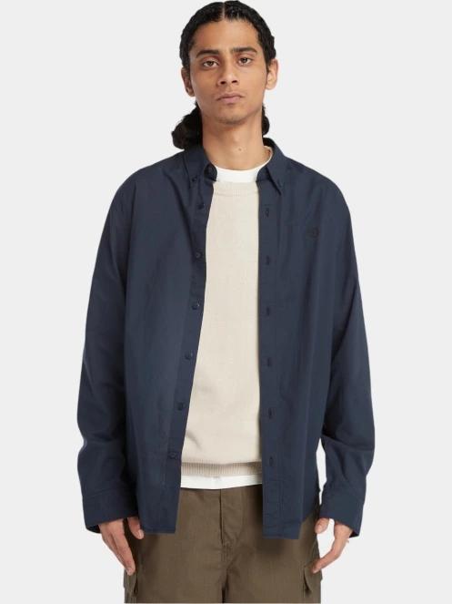 camasa cu maneci lungi pt. barbati Timberland Stretch Poplin Shirt albastru inchis 5