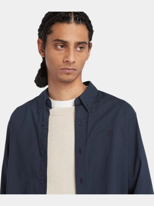 camasa cu maneci lungi pt. barbati Timberland Stretch Poplin Shirt albastru inchis 6