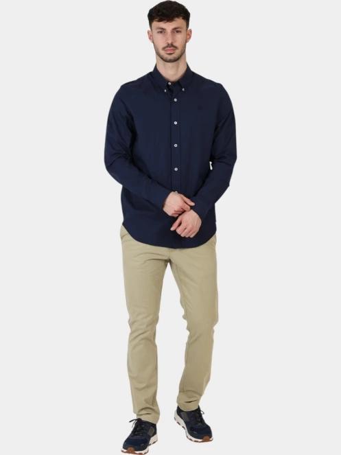 camasa cu maneci lungi pt. barbati Timberland Long Sleeve Stretch Poplin Shirt albastru inchis 6