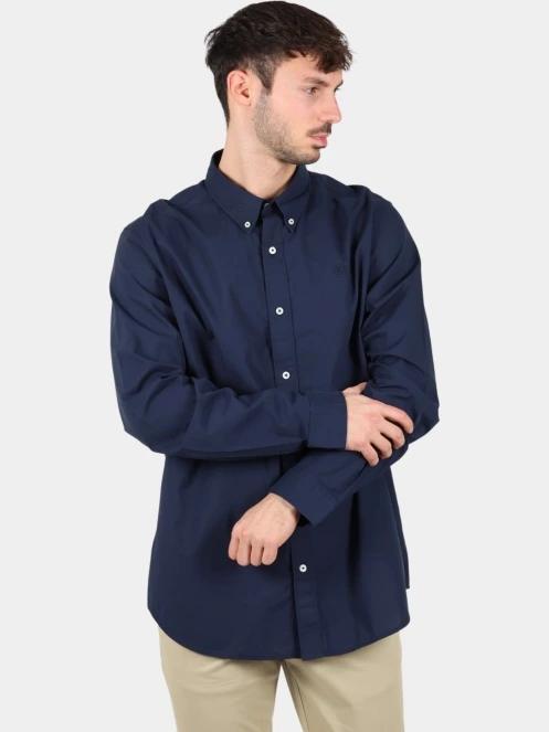 camasa cu maneci lungi pt. barbati Timberland Long Sleeve Stretch Poplin Shirt albastru inchis 2