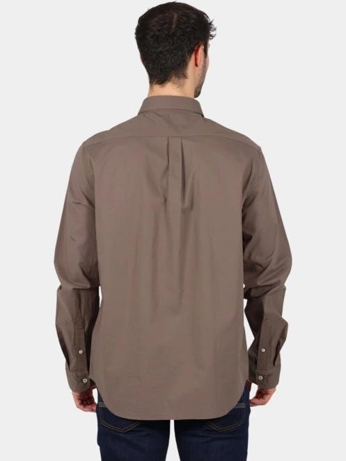 camasa cu maneci lungi pt. barbati Timberland Long Sleeve Stretch Poplin Shirt maro 4