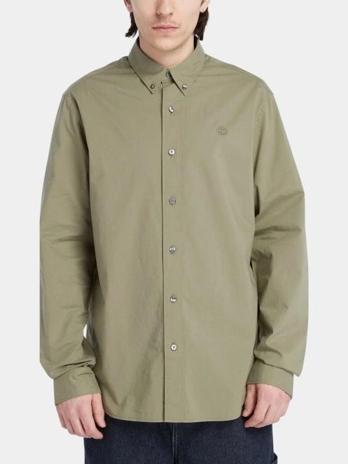camasa cu maneci lungi pt. barbati Timberland Long Sleeve Stretch Poplin Shirt verde 2