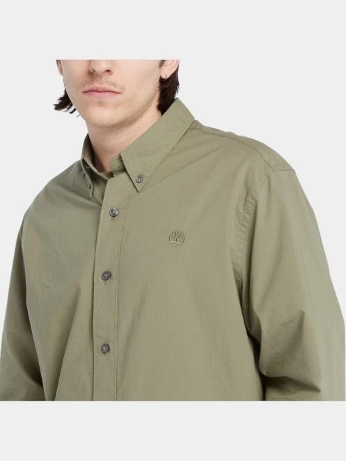 camasa cu maneci lungi pt. barbati Timberland Long Sleeve Stretch Poplin Shirt verde 6