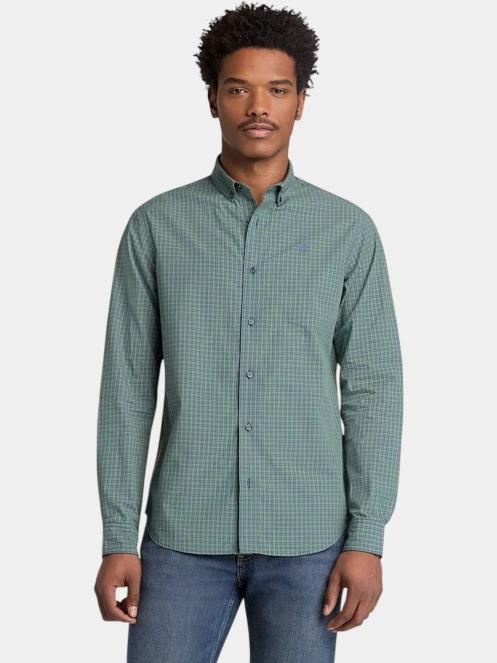 camasa cu maneci lungi pt. barbati Timberland Micro Plaid Poplin Shirt verde 2