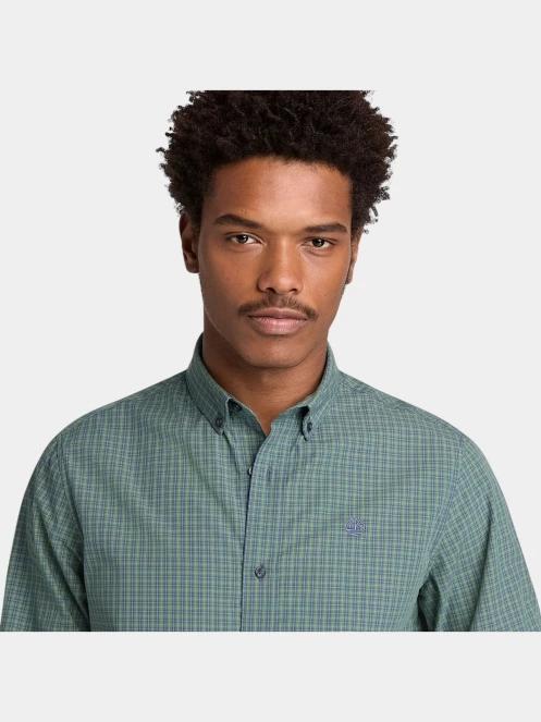 camasa cu maneci lungi pt. barbati Timberland Micro Plaid Poplin Shirt verde 4