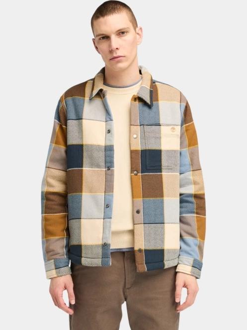 jacheta de primavara pt. barbati Timberland Sherpa Lined Plaid Overshirt multicolor 2