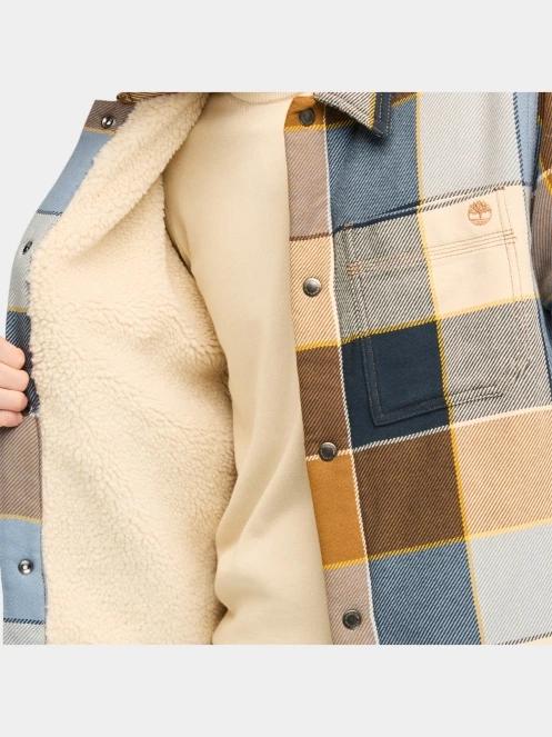 jacheta de primavara pt. barbati Timberland Sherpa Lined Plaid Overshirt multicolor 6