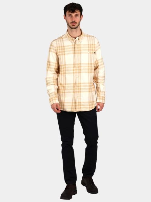 camasa cu maneci lungi pt. barbati Timberland Midweight  Flannel Check Shirt albastru 5