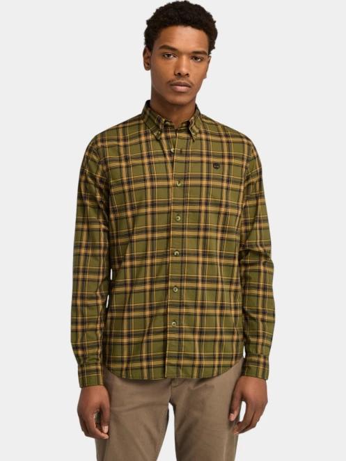 camasa cu maneci lungi pt. barbati Timberland Stretch Poplin Check Shirt oliv 2