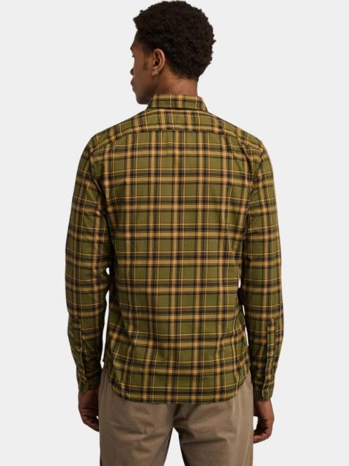 camasa cu maneci lungi pt. barbati Timberland Stretch Poplin Check Shirt oliv 3