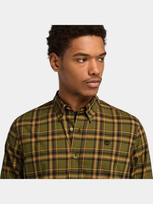 camasa cu maneci lungi pt. barbati Timberland Stretch Poplin Check Shirt oliv 5