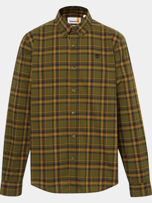 camasa cu maneci lungi pt. barbati Timberland Stretch Poplin Check Shirt oliv 6