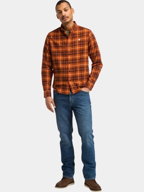 camasa cu maneci lungi pt. barbati Timberland Solucell Plaid Shirt maro 4