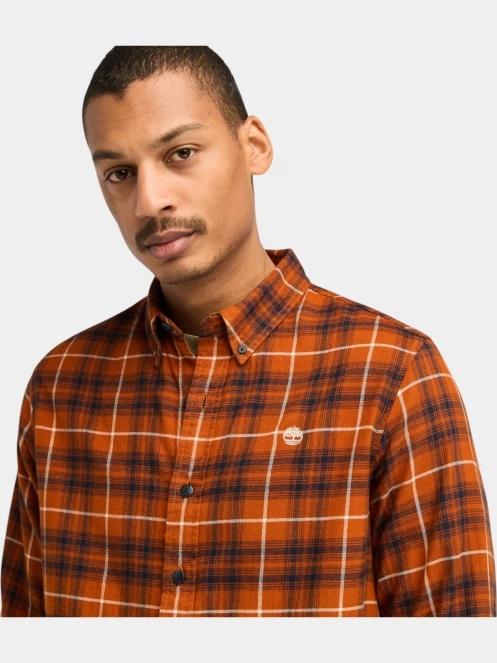 camasa cu maneci lungi pt. barbati Timberland Solucell Plaid Shirt maro 5
