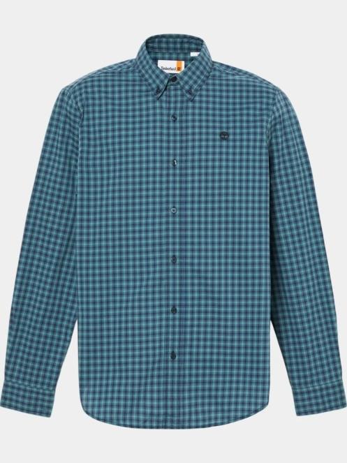 camasa cu maneci lungi pt. barbati Timberland Stretch Poplin Gingham Shirt albastru inchis 6