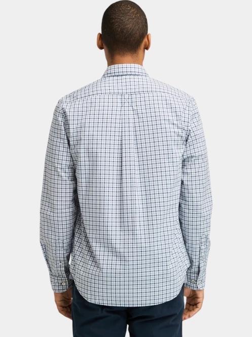 camasa cu maneci lungi pt. barbati Timberland Stretch Poplin Gingham Shirt albastru 3