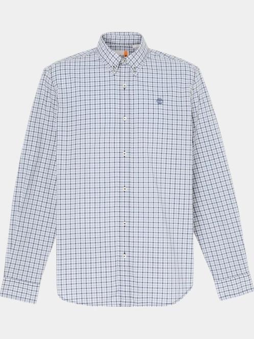 camasa cu maneci lungi pt. barbati Timberland Stretch Poplin Gingham Shirt albastru 6