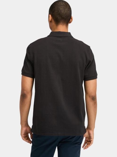 tricou cu guler pt. barbati Timberland Pique Short Sleeve Polo negru 3