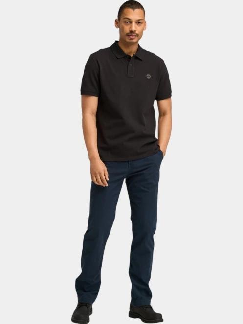 tricou cu guler pt. barbati Timberland Pique Short Sleeve Polo negru 4