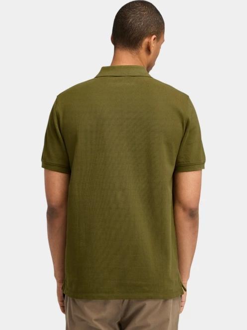 tricou cu guler pt. barbati Timberland Pique Short Sleeve Polo oliv 3