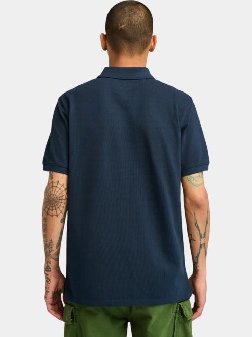 tricou cu guler pt. barbati Timberland Pique Short Sleeve Polo albastru inchis 3