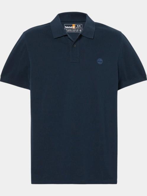 tricou cu guler pt. barbati Timberland Pique Short Sleeve Polo albastru inchis 6